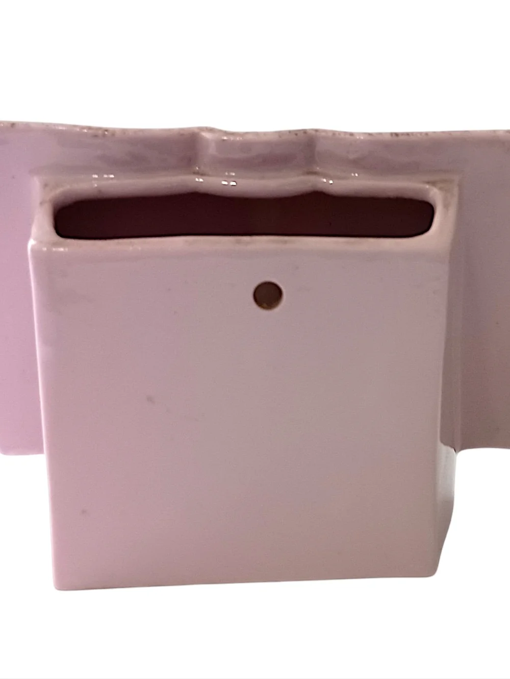 Norcrest Lords Prayer Planter Vase‎ Porcelain Hand Painted Pink Vtg Wall Pocket